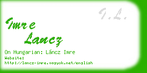 imre lancz business card